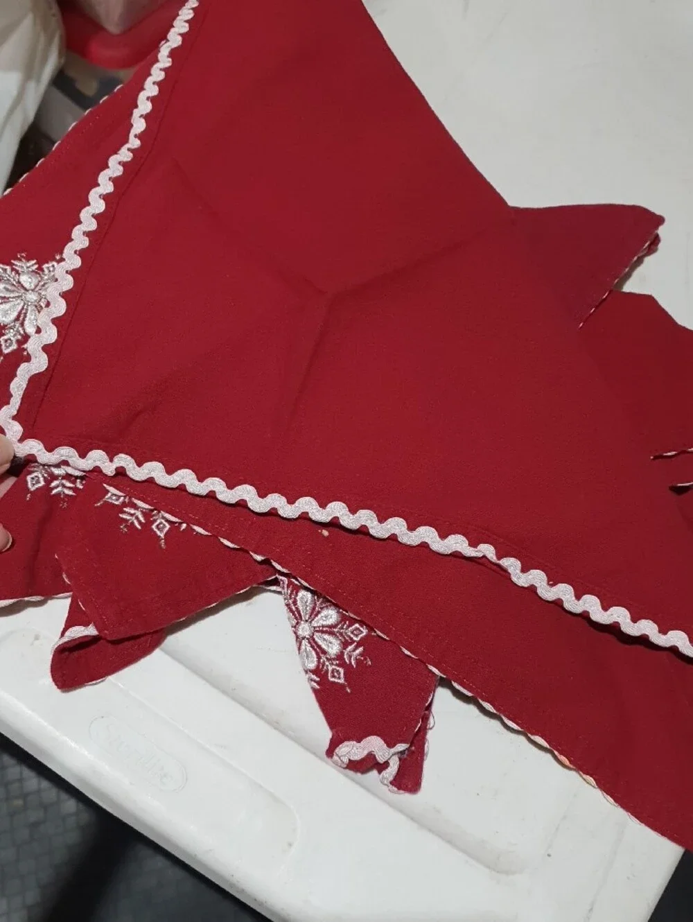 Red Snowman Holiday Table Accent Napkins & Potholders - Festive Winter Placemat